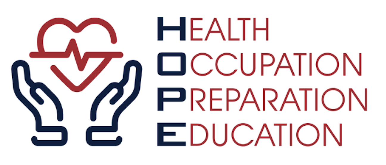logo of the health occupation preparation education (HOPE) program
